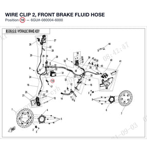 WIRE CLIP 2, FRONT BRAKE FLUID HOSE product image