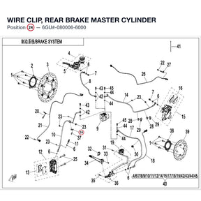 WIRE CLIP, REAR BRAKE MASTER CYLINDER product image