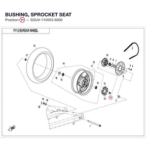 BUSHING, SPROCKET SEAT product image