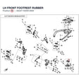 LH FRONT FOOTREST RUBBER product image