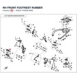 RH FRONT FOOTREST RUBBER product image