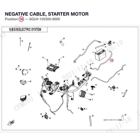 NEGATIVE CABLE, STARTER MOTOR product image