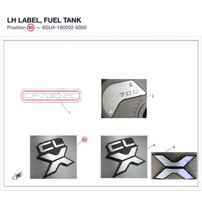 LH LABEL, FUEL TANK product image