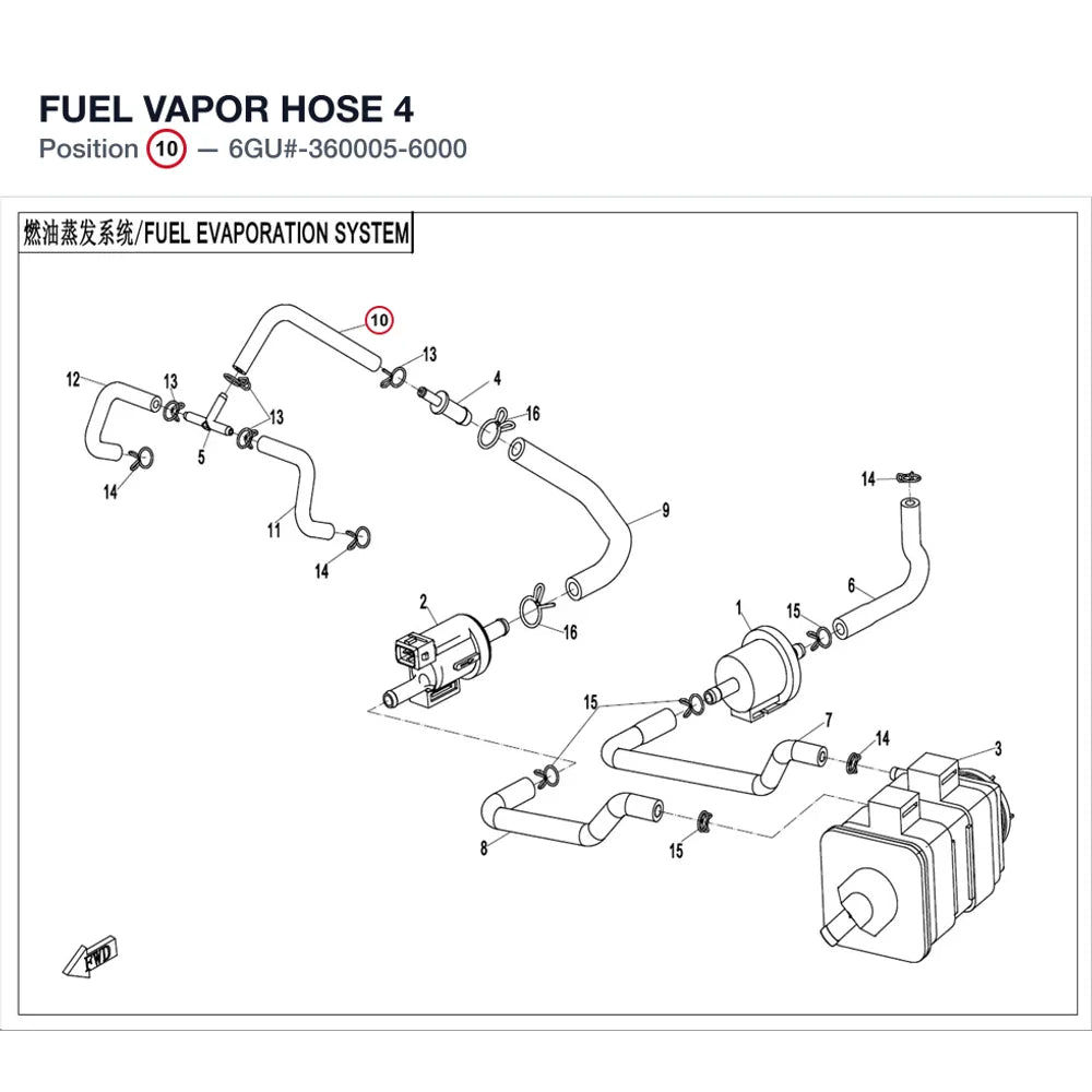 FUEL VAPOR HOSE 4 product image
