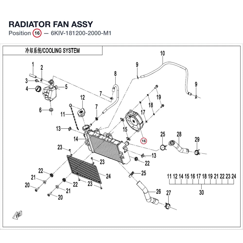 RADIATOR FAN ASSY product image