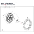 AXLE, FRONT WHEEL product image
