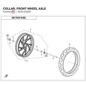 COLLAR, FRONT WHEEL AXLE product image