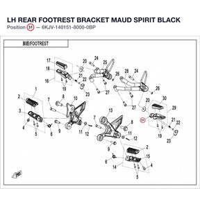 LH REAR FOOTREST BRACKET product image