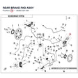REAR BRAKE PAD ASSY product image