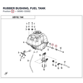 RUBBER BUSHING, FUEL TANK product image