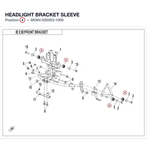 HEADLIGHT BRACKET SLEEVE product image