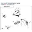 RH FRONT FOOTREST DECO PLATE product image