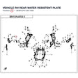 VEHICLE RH REAR WATER RESISTENT PLATE product image