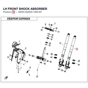 LH FRONT SHOCK ABSORBER product image