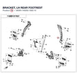 BRACKET, LH REAR FOOTREST product image