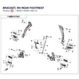 BRACKET, RH REAR FOOTREST product image