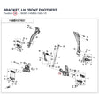 BRACKET, LH FRONT FOOTREST product image
