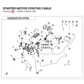 STARTER MOTOR POSITIVE CABLE product image