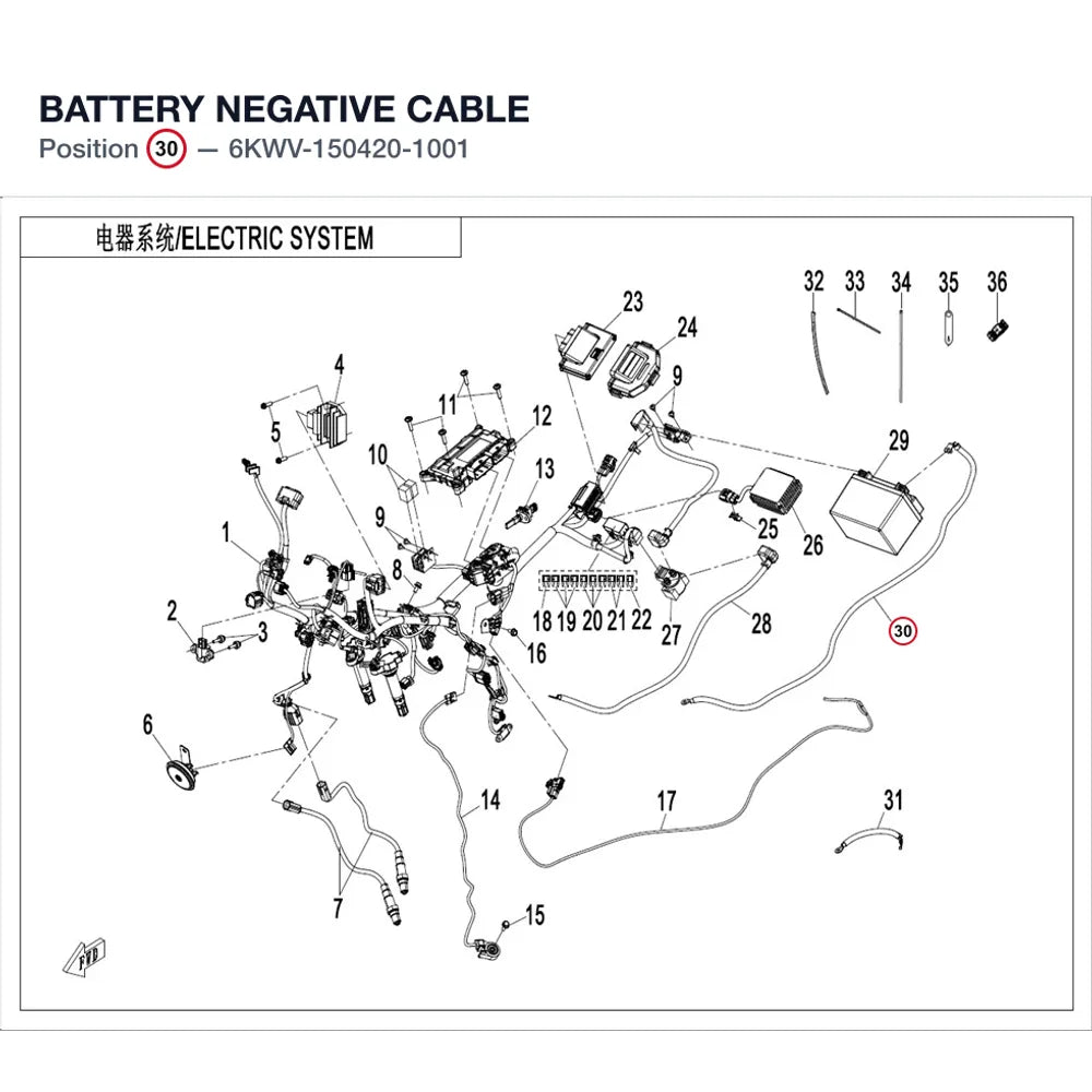BATTERY NEGATIVE CABLE product image