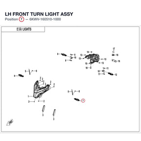 LH FRONT TURN LIGHT ASSY product image