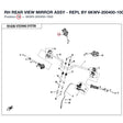 RH REAR VIEW MIRROR ASSY - REPL BY 6KWV-200400-1000-10 product image
