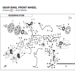 GEAR RING, FRONT WHEEL product image