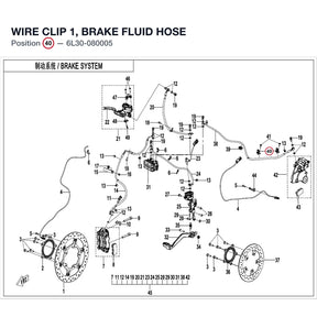 WIRE CLIP 1, BRAKE FLUID HOSE product image