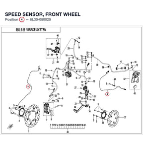 SPEED SENSOR, FRONT WHEEL product image
