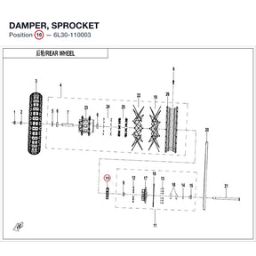 DAMPER, SPROCKET product image