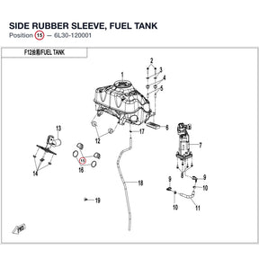 SIDE RUBBER SLEEVE, FUEL TANK product image