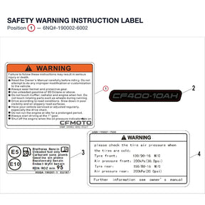 SAFETY WARNING INSTRUCTION LABEL product image