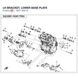LH BRACKET, LOWER BASE PLATE product image