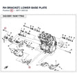 RH BRACKET, LOWER BASE PLATE product image