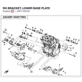 RH BRACKET, LOWER BASE PLATE product image