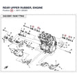 REAR UPPER RUBBER, ENGINE product image