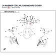 LH RUBBER COLLAR, DASHBOARD COVER product image