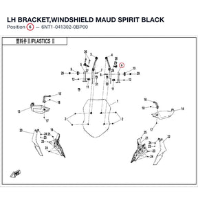 LH BRACKET,WINDSHIELD product image