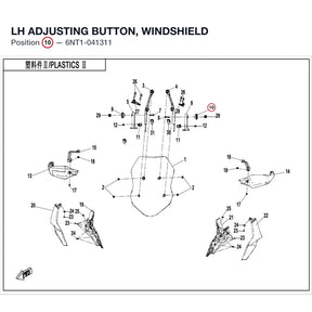 LH ADJUSTING BUTTON, WINDSHIELD product image