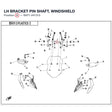 LH BRACKET PIN SHAFT, WINDSHIELD product image