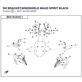 RH BRACKET,WINDSHIELD product image