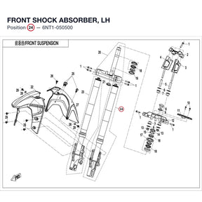 FRONT SHOCK ABSORBER, LH product image