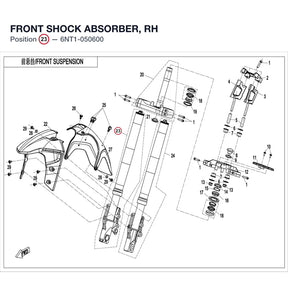 FRONT SHOCK ABSORBER, RH product image