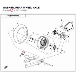 WASHER, REAR WHEEL AXLE product image