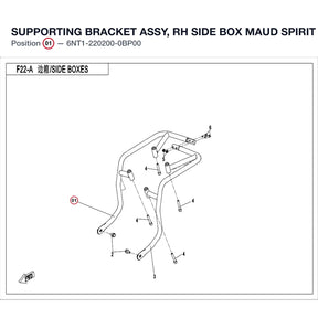 SUPPORTING BRACKET ASSY, RH SIDE BOX product image