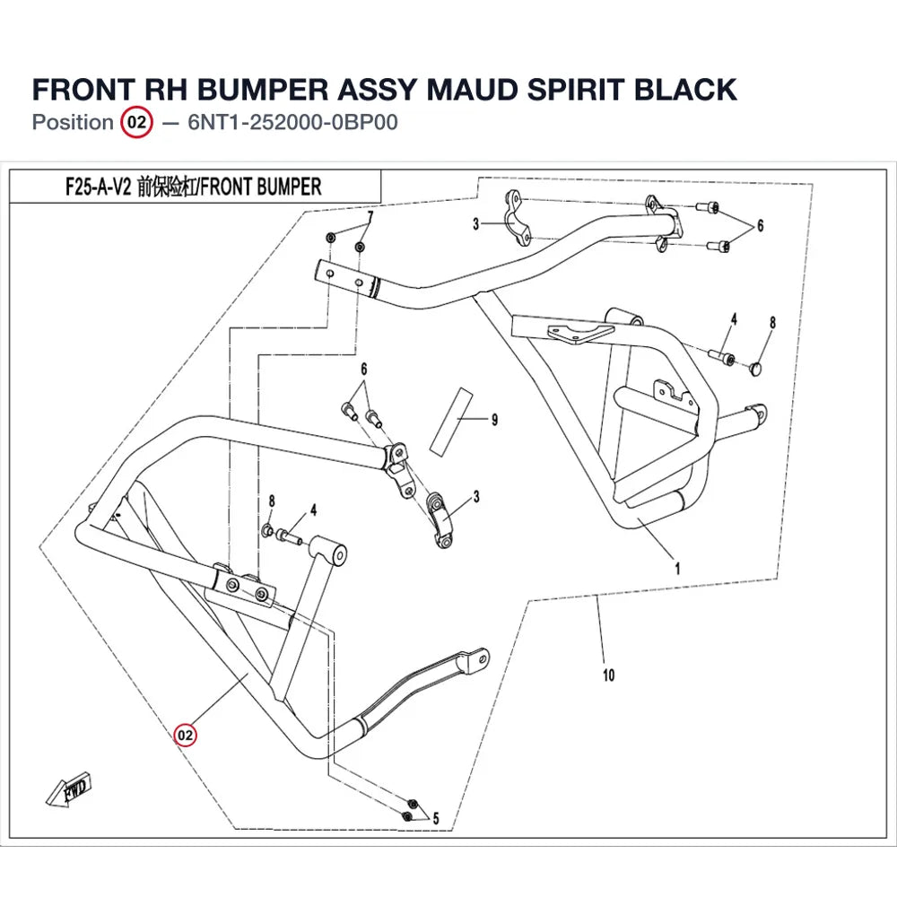 FRONT RH BUMPER ASSY product image