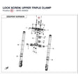 LOCK SCREW, UPPER TRIPLE CLAMP product image