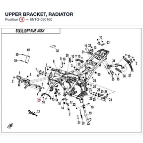 UPPER BRACKET, RADIATOR product image