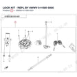 LOCK KIT - REPL BY 6WWV-011000-5000 product image