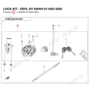 LOCK KIT - REPL BY 6WWV-011000-5000 product image