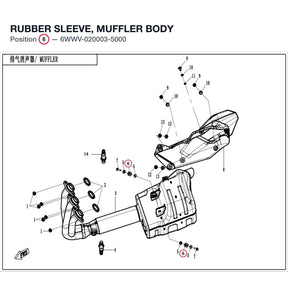 RUBBER SLEEVE, MUFFLER BODY product image